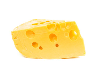 piece of cheese isolated