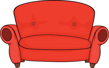Türaufkleber Rotes Sofa © liusa