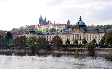 Fototapeta na wymiar Prague, view of St. Vitus Cathedral, Czech Republic, Europe