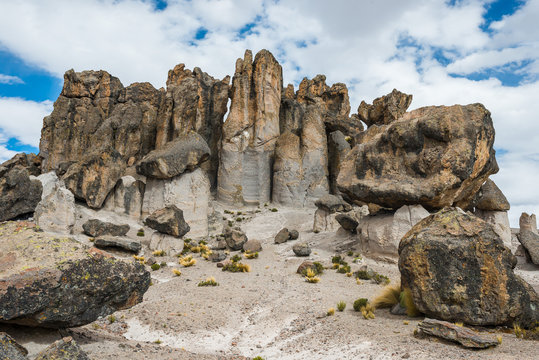 Imata Stone Forest in the peruvian Andes Arequipa Peru