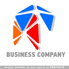 abstract business logo emblem vector