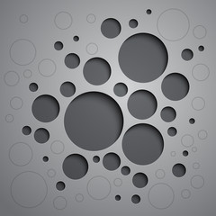 Abstract background with black and white circles