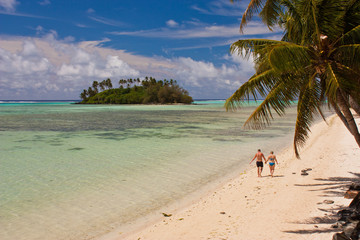 Idyllic Lagoon around of Rarotonga Island, Cook Islands