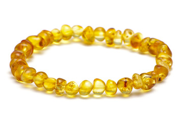 Baltic amber bracelet, lemon color model