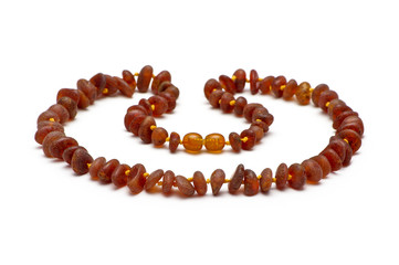Brown amber necklace