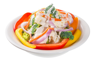 Bowl of vegetable salad