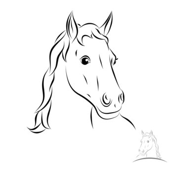 stylized horse head