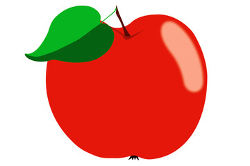 Jabłko - ilustracja - obrazy, fototapety, plakaty