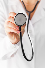 closeup view of a doctor
