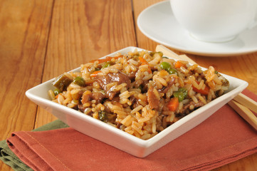 Pepper steak with rice