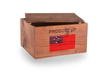 Wooden crate isolated on a white background