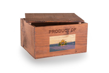 Wooden crate isolated on a white background