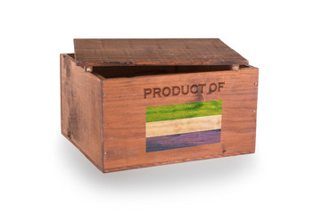 Wooden crate isolated on a white background