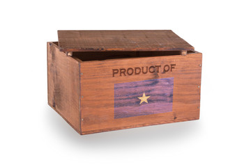 Wooden crate isolated on a white background