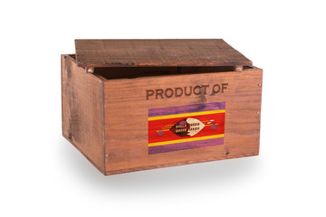 Wooden crate isolated on a white background