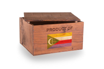 Wooden crate isolated on a white background
