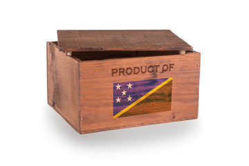 Wooden crate isolated on a white background