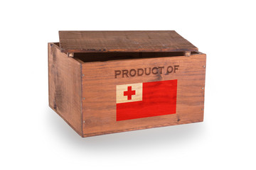Wooden crate isolated on a white background