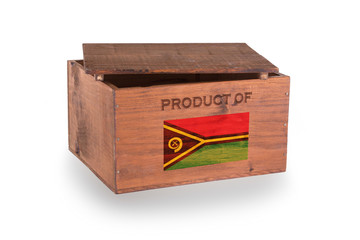 Wooden crate isolated on a white background