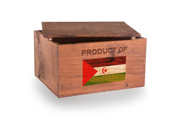 Wooden crate isolated on a white background