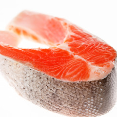 raw steak of salmon