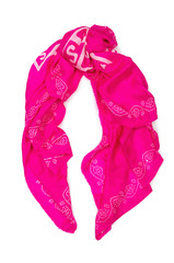 Fashion concept with scarf on white