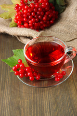 Still life with viburnum  tea