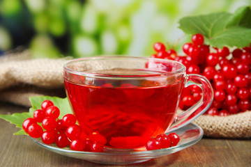 Still life with viburnum  tea