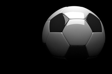 Fototapeta na wymiar 3d Football, Soccer Ball. Isolated on background