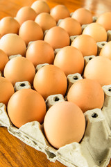 Eggs in paper tray