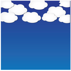 white could on blue sky