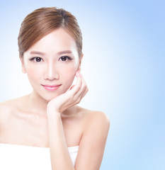 Obraz premium attractive skin care woman face