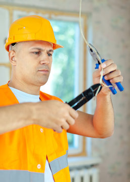 electrician installing electricity