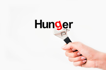 Fix hunger issue concept