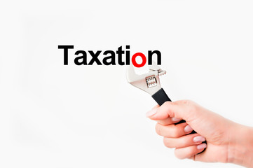 Fixing tax system issue concept