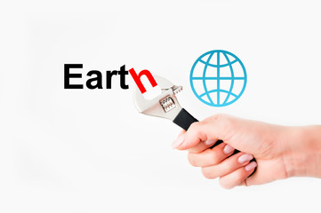 Solving earth issues concept