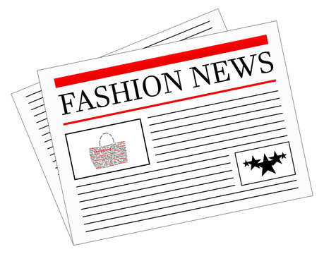 Fashion News Newspaper Headline Front Page Vector