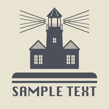 Lighthouse icon or sign, vector illustration