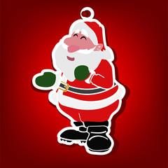 Santa claus with pin vector