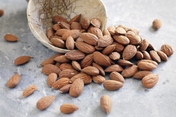 almonds in bowl