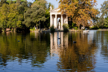 Obraz premium Lake Villa Borghese in Rome