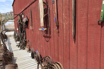 roue de charriots à Oatman, Route 66