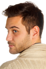 Obraz premium Young man with blue eyes