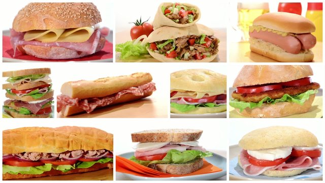 sandwiches collage