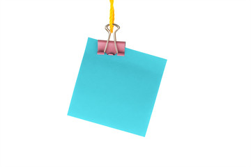 Paper hanging on a rope