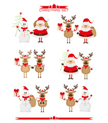 Set of Christmas characters
