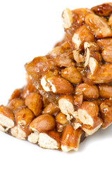 Peanut brittle, isolated