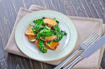 sweet potato with spinach