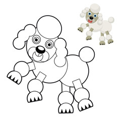 Cartoon animal - coloring page with preview