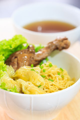 Duck noodle soup.